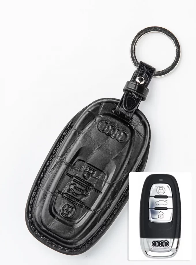 Шкіряний чохол для ключа Audi зі шкіри крокодила TM-813
