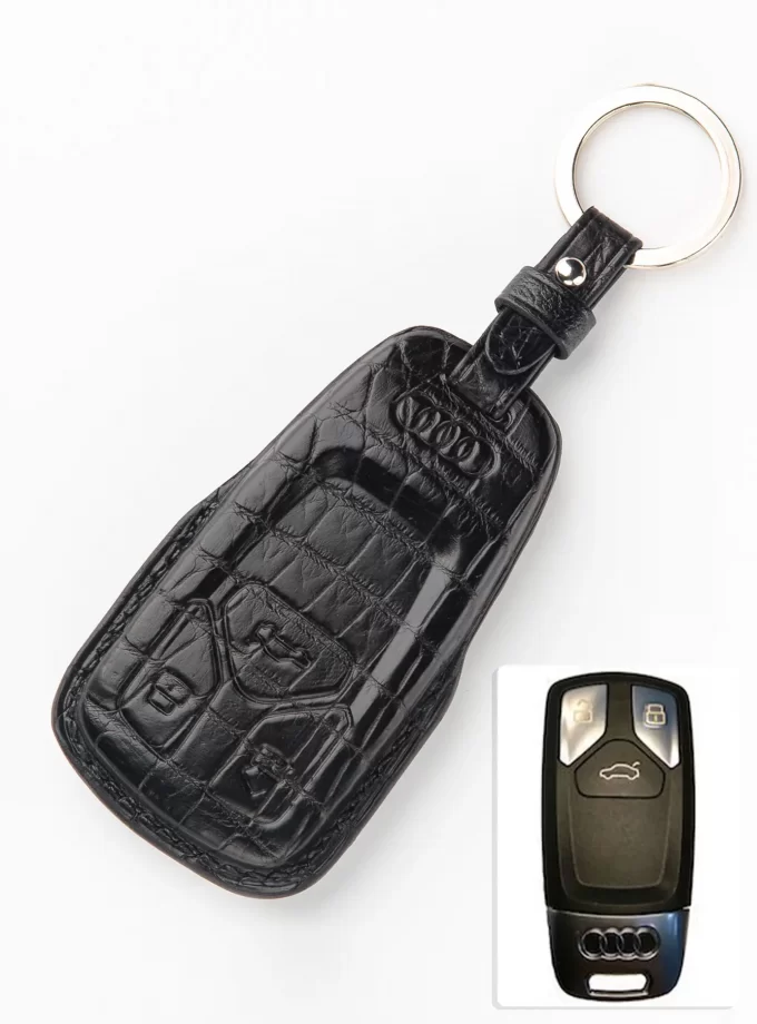 Шкіряний чохол для ключа Audi зі шкіри крокодила TM-913
