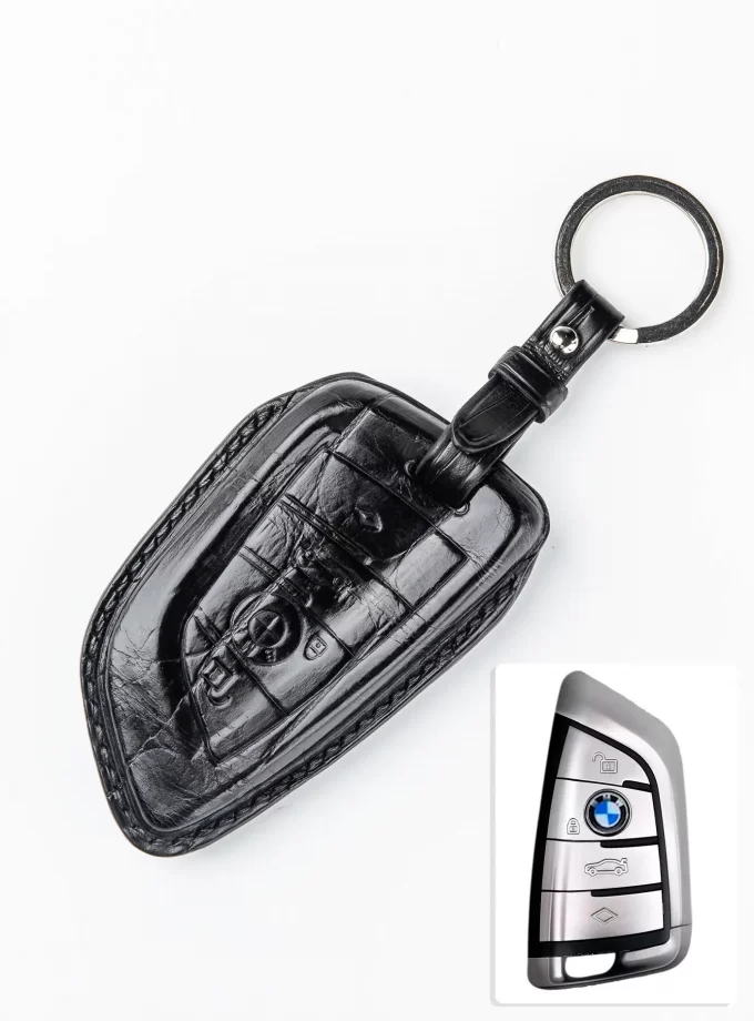 Шкіряний чохол для ключа BMW зі шкіри крокодила TM-815