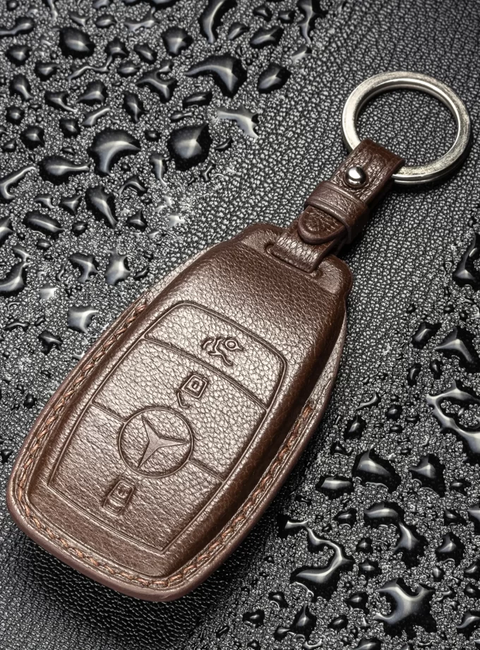 Шкіряний чохол для ключа Mercedes-Benz TM-898 Mercedes-Benz -Maybach | GLS | GLE | B-Class | CLA | C-Class | C-Coupe | CLS-Class | E-Class | EQB | G-Class | GLB-Class | GLC-Class | GLE-Class | GLS | AMG-A | AMG-CLA | AMG-C | AMG-E | AMG-S | AMG-GLA | AMG-GLB | AMG-GLC | AMG-G | AMG-GLE