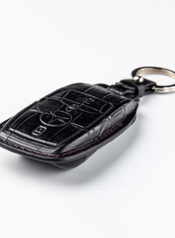 Шкіряний чохол для ключа Mercedes-Benz зі шкіри крокодила TM-897