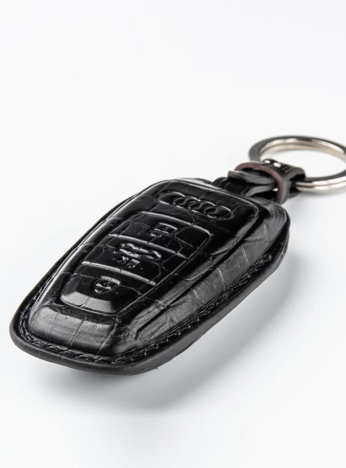 Шкіряний чохол для ключа Audi зі шкіри крокодила TM-814