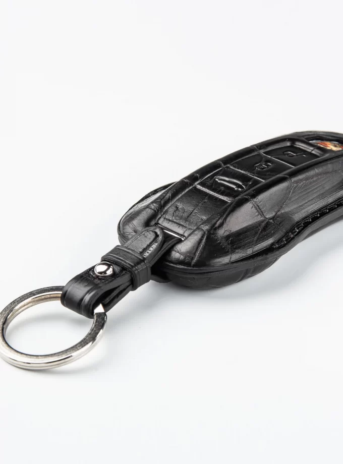 Шкіряний чохол для ключа Porsche зі шкіри крокодила TM-905
