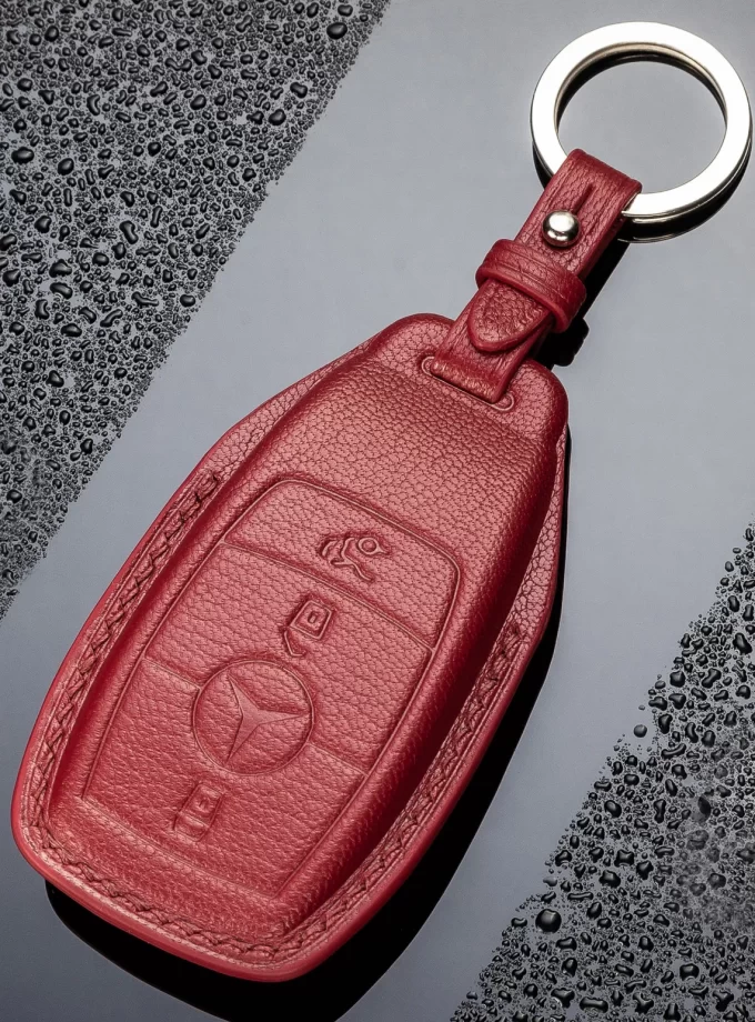 Шкіряний чохол для ключа Mercedes-Benz TM-932 Maybach | GLS | GLE | B-Class | CLA | C-Class | C-Coupe | CLS-Class | E-Class | EQB | G-Class | GLB-Class | GLC-Class | GLE-Class | GLS | AMG-A | AMG-CLA | AMG-C | AMG-E | AMG-S | AMG-GLA | AMG-GLB | AMG-GLC | AMG-G | AMG-GLE