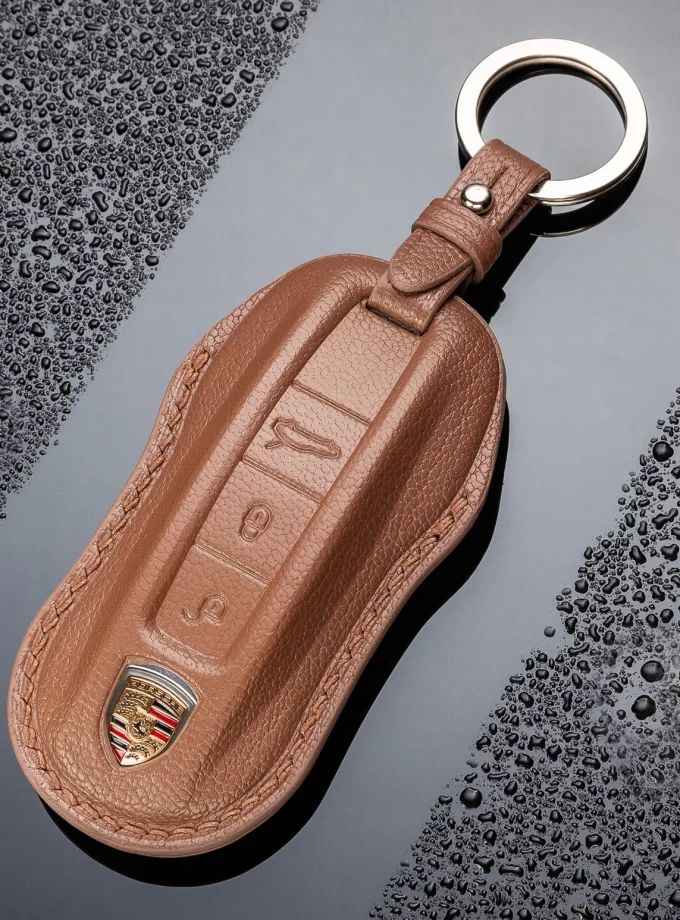 Шкіряний чохол для ключа Porsche TM-938 Panamera 2017-2020 | Cayenne 2018-2020 | Porsche 911 2019-2020