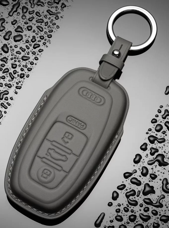Шкіряний чохол для ключа Audi з кнопкою Панік TM-619